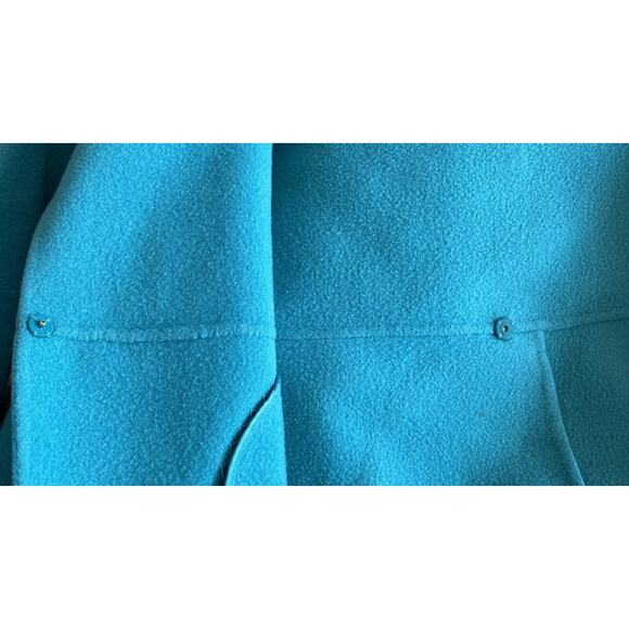 Eileen Fisher Double Breasted Wool Cashmere Blend Blazer Size M Green * Flaw* - Picture 8 of 11